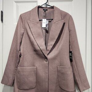 Express Flannel One Button Blazer